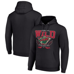 Minnesota Wild Starter Team Logo Graphic Fleece Tri-Blend Pullover Hoodie - Black - NHL 201592004