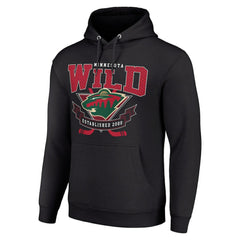 Minnesota Wild Starter Team Logo Graphic Fleece Tri-Blend Pullover Hoodie - Black - NHL 201592004