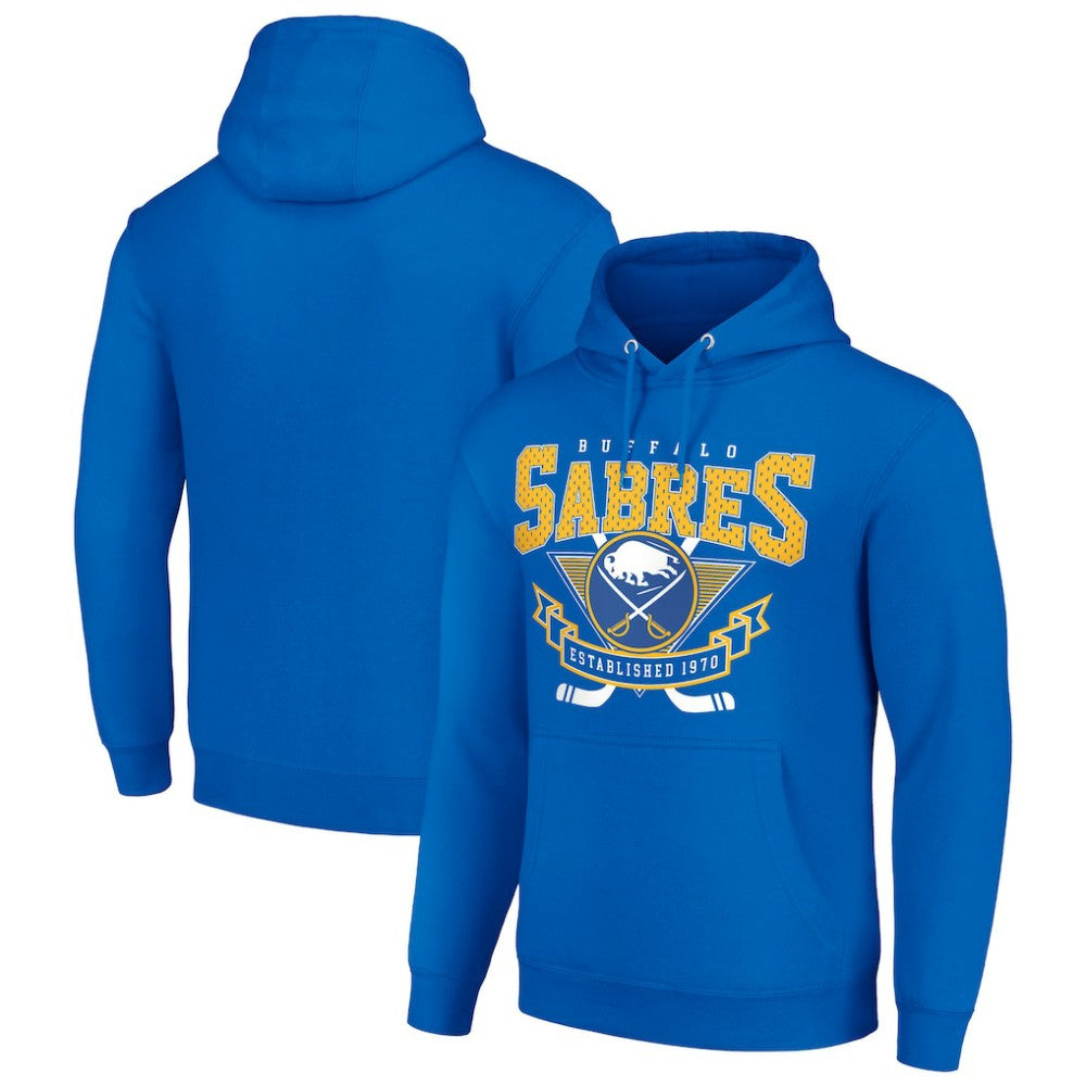 Buffalo Sabres Starter Team Logo Graphic Fleece Tri-Blend Pullover Hoodie - Royal - NHL 201592018