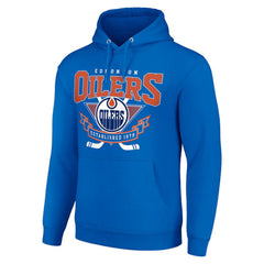 Edmonton Oilers Starter Team Logo Graphic Fleece Tri-Blend Pullover Hoodie - Royal - NHL 201592020