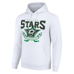 Dallas Stars Starter Team Logo Graphic Fleece Tri-Blend Pullover Hoodie - White - NHL 201592025