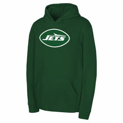 New York Jets Youth Team Logo Pullover Hoodie Green