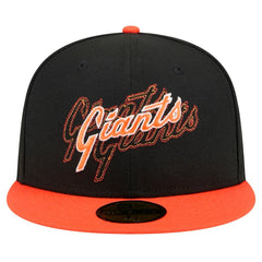San Francisco Giants New Era Shadow Stitch 59FIFTY Fitted Hat - Black - New Era Online