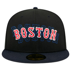 Boston Red Sox New Era Shadow Stitch 59FIFTY Fitted Hat - Black - New Era on Sale