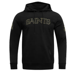 New Orleans Saints Pro Standard Classic Chenille Pullover Hoodie Black