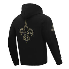 New Orleans Saints Pro Standard Classic Chenille Pullover Hoodie Black