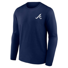 Atlanta Braves Blooper Burger Long Sleeve T-Shirt - Navy - MLB on Sale
