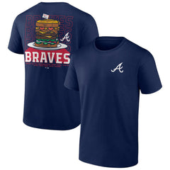 Atlanta Braves Blooper Burger T-Shirt - Navy - MLB Sale