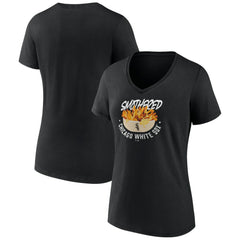 Chicago White Sox Women's Smothered Fries V-Neck T-Shirt - Black - MLB Lifestyle