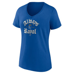Kansas City Royals Women's Always Royal V-Neck T-Shirt - Royal - MLB Sale