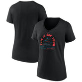 Miami Marlins Women's Our Town V-Neck T-Shirt - Black - MLB Discount
