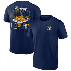 Milwaukee Brewers Cheese Fry T-Shirt - Navy - MLB on Sale