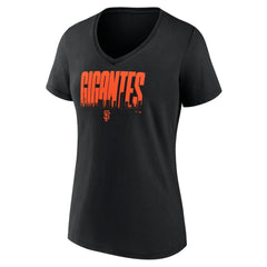 San Francisco Giants Women's Gigantes V-Neck T-Shirt - Black - MLB Online