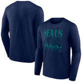 Seattle Mariners Sea Us Rise Long Sleeve T-Shirt - Navy - MLB Discount