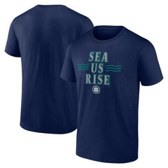 Seattle Mariners Sea Us Rise T-Shirt - Navy - MLB Discount