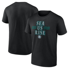 Seattle Mariners Sea Us Rise T-Shirt - Black - MLB Online
