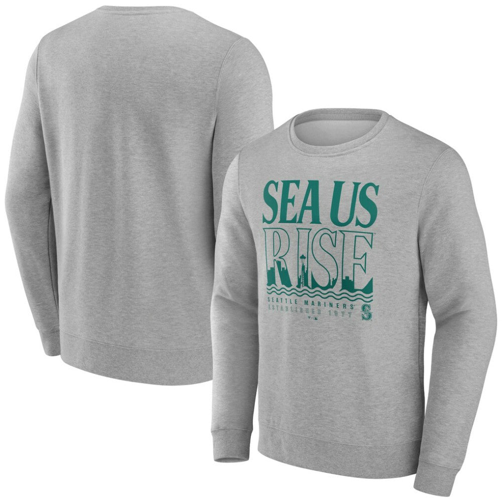 Seattle Mariners Sea Us Rise Pullover Sweatshirt - Gray - MLB on Sale