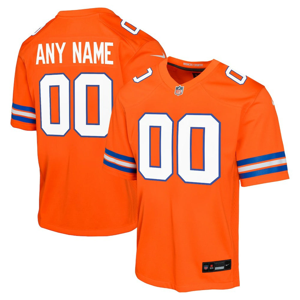 Nike Denver Broncos Youth Mile High Collection 1977 Throwback Custom Game Jersey Orange