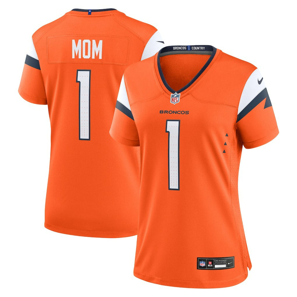 Nike Denver Broncos Women's #1 Mom Game Jersey Orange