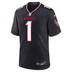Nike Houston Texans #1 Dad Game Jersey Navy