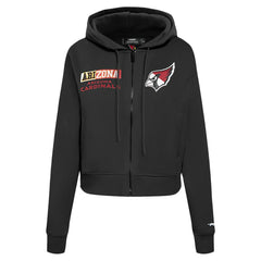 Arizona Cardinals Pro Standard Women's Split Logo Full-Zip Hoodie Black