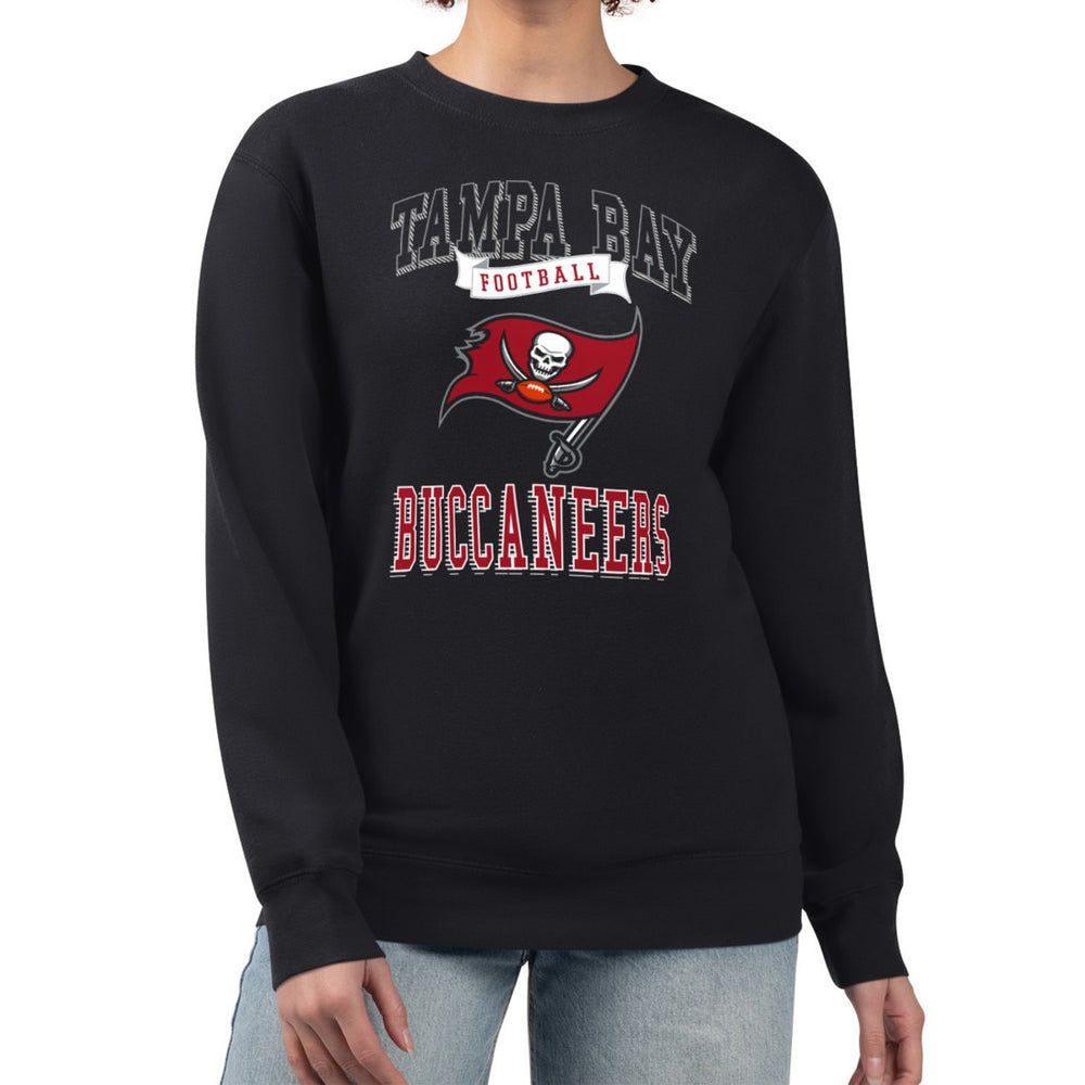 Tampa Bay Buccaneers G-III 4Her by Carl Banks Women's Team Logo Graphic Tri-Blend Pullover Sweatshirt Black