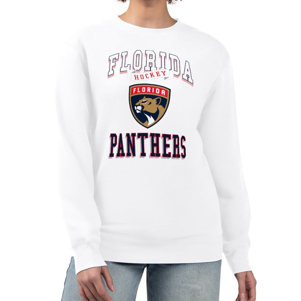 Florida Panthers G-III 4Her by Carl Banks Women's Team Logo Tri-Blend Fleece Pullover Sweatshirt - White - NHL 201612626
