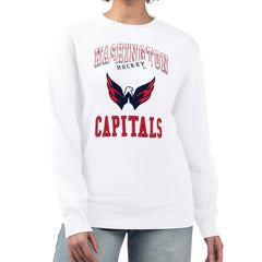 Washington Capitals G-III 4Her by Carl Banks Women's Team Logo Tri-Blend Fleece Pullover Sweatshirt - White - NHL 201612632