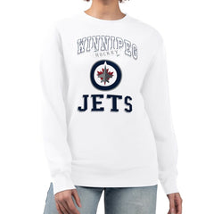 Winnipeg Jets G-III 4Her by Carl Banks Women's Team Logo Tri-Blend Fleece Pullover Sweatshirt - White - NHL 201612633