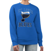 St. Louis Blues G-III 4Her by Carl Banks Women's Team Logo Tri-Blend Fleece Pullover Sweatshirt - Blue - NHL 201612640