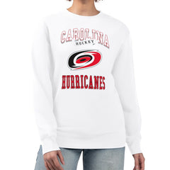 Carolina Hurricanes G-III 4Her by Carl Banks Women's Team Logo Tri-Blend Fleece Pullover Sweatshirt - White - NHL 201612642