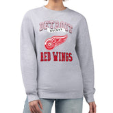 Detroit Red Wings G-III 4Her by Carl Banks Women's Team Logo Tri-Blend Fleece Pullover Sweatshirt - Heather Gray - NHL 201612651