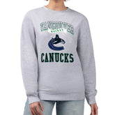 Vancouver Canucks G-III 4Her by Carl Banks Women's Team Logo Tri-Blend Fleece Pullover Sweatshirt - Heather Gray - NHL 201612660