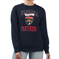 Florida Panthers G-III 4Her by Carl Banks Women's Team Logo Tri-Blend Fleece Pullover Sweatshirt - Navy - NHL 201612686