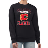 Calgary Flames G-III 4Her by Carl Banks Women's Team Logo Tri-Blend Fleece Pullover Sweatshirt - Black - NHL 201612694