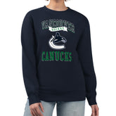 Vancouver Canucks G-III 4Her by Carl Banks Women's Team Logo Tri-Blend Fleece Pullover Sweatshirt - Navy - NHL 201612701
