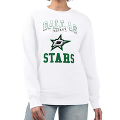 Dallas Stars G-III 4Her by Carl Banks Women's Team Logo Tri-Blend Fleece Pullover Sweatshirt - White - NHL 201612702