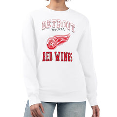 Detroit Red Wings G-III 4Her by Carl Banks Women's Team Logo Tri-Blend Fleece Pullover Sweatshirt - White - NHL 201612704