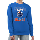 Edmonton Oilers G-III 4Her by Carl Banks Women's Team Logo Tri-Blend Fleece Pullover Sweatshirt - Royal - NHL 201612709