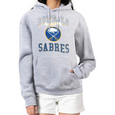 Buffalo Sabres G-III 4Her by Carl Banks Women's Team Logo Tri-Blend Fleece Pullover Hoodie - Heather Gray - NHL 201612737