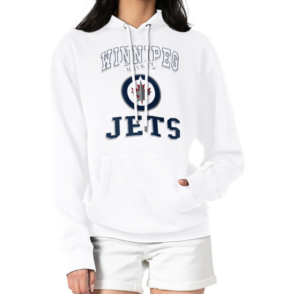 Winnipeg Jets G-III 4Her by Carl Banks Women's Team Logo Tri-Blend Fleece Pullover Hoodie - White - NHL 201612762