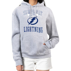 Tampa Bay Lightning G-III 4Her by Carl Banks Women's Team Logo Tri-Blend Fleece Pullover Hoodie - Heather Gray - NHL 201612790