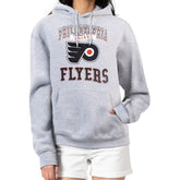 Philadelphia Flyers G-III 4Her by Carl Banks Women's Team Logo Tri-Blend Fleece Pullover Hoodie - Heather Gray - NHL 201612792