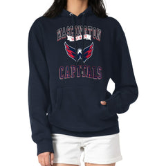 Washington Capitals G-III 4Her by Carl Banks Women's Team Logo Tri-Blend Fleece Pullover Hoodie - Navy - NHL 201612796