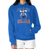 Edmonton Oilers G-III 4Her by Carl Banks Women's Team Logo Tri-Blend Fleece Pullover Hoodie - Royal - NHL 201612803