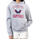 Washington Capitals G-III 4Her by Carl Banks Women's Team Logo Tri-Blend Fleece Pullover Hoodie - Heather Gray - NHL 201612806