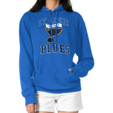 St. Louis Blues G-III 4Her by Carl Banks Women's Team Logo Tri-Blend Fleece Pullover Hoodie - Blue - NHL 201612810