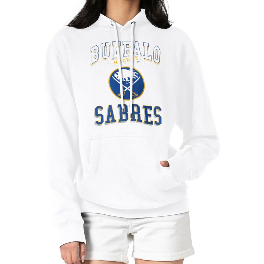 Buffalo Sabres G-III 4Her by Carl Banks Women's Team Logo Tri-Blend Fleece Pullover Hoodie - White - NHL 201612812