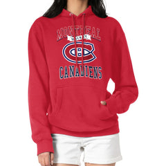 Montreal Canadiens G-III 4Her by Carl Banks Women's Team Logo Tri-Blend Fleece Pullover Hoodie - Red - NHL 201612821