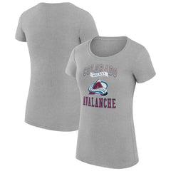 Colorado Avalanche G-III 4Her by Carl Banks Women's Super-Slim Fit Lightweight Team Logo Graphic T-Shirt - Heather Gray - NHL 201612831